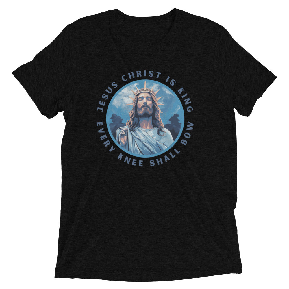 "Every Knee Shall Bow" Unisex Tri-Blend T-Shirt 1