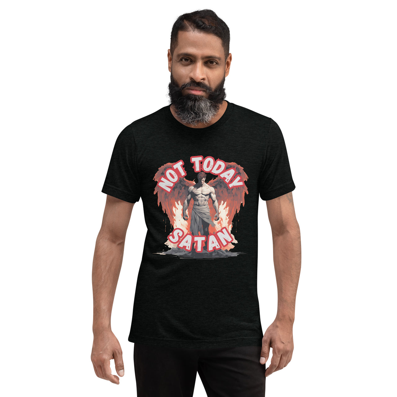 "Not Today Satan" Unisex Tri-Blend T-Shirt 1