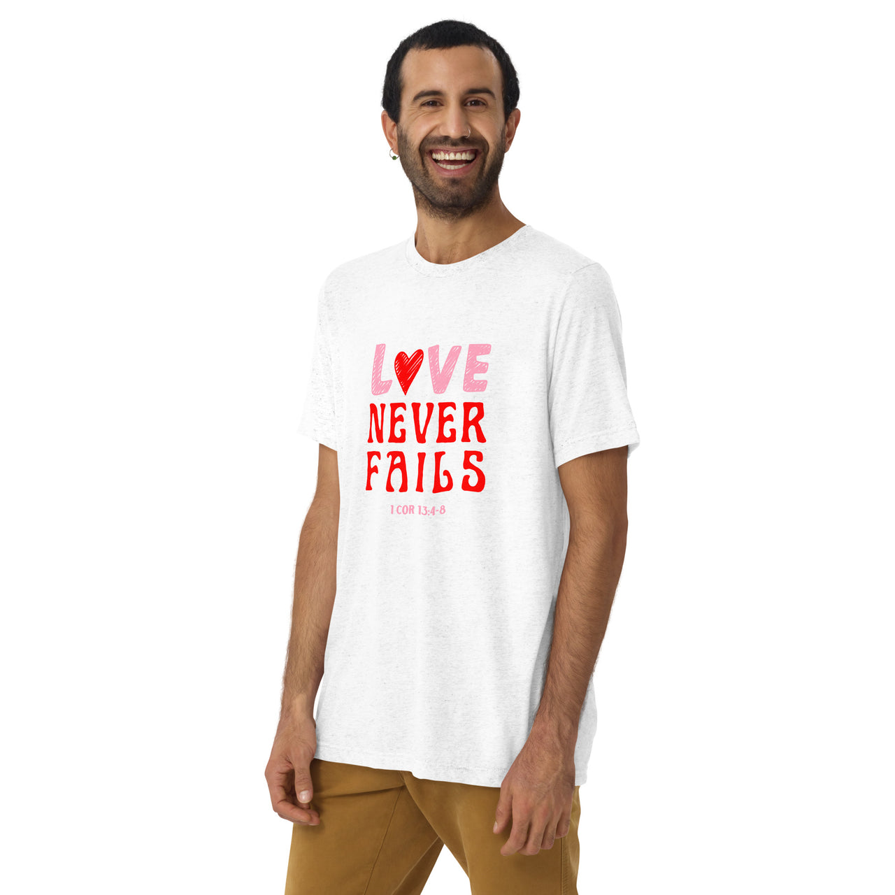 "Love Never Fails" Unisex Tri-Blend T-Shirt 10