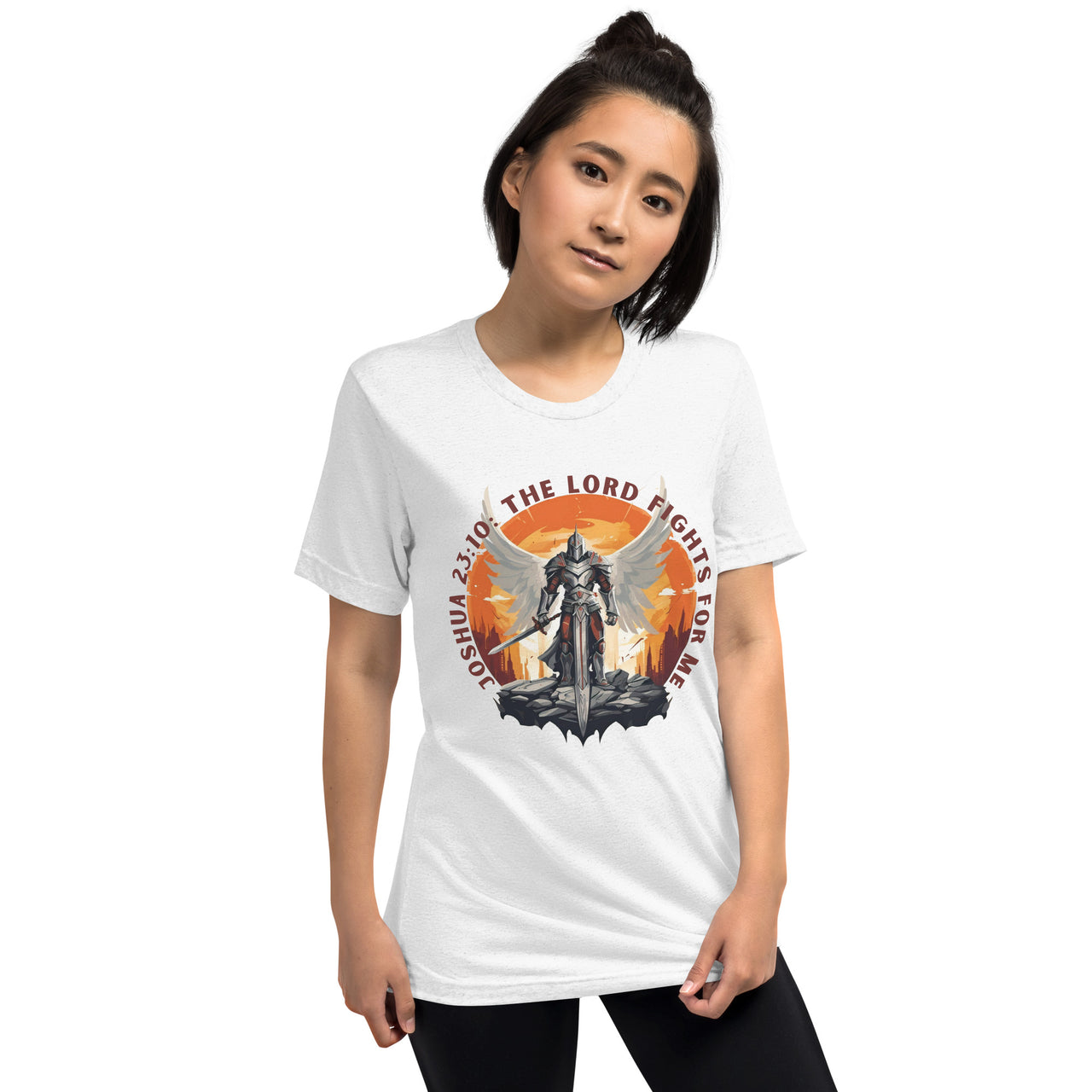 “The Lord Fights for Me” Unisex Tri-Blend T-Shirt 2