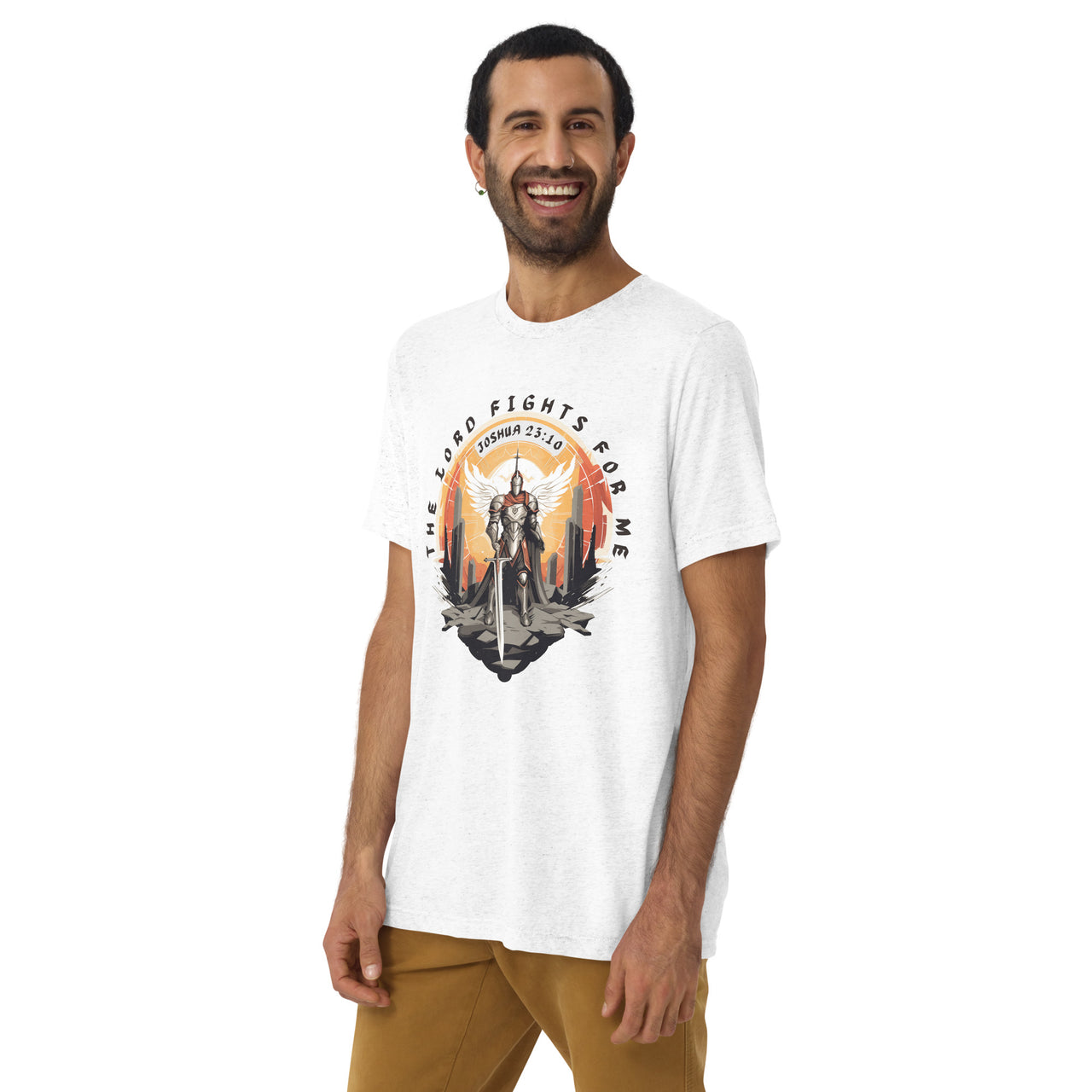 “The Lord Fights for Me” Unisex Tri-Blend T-Shirt 5