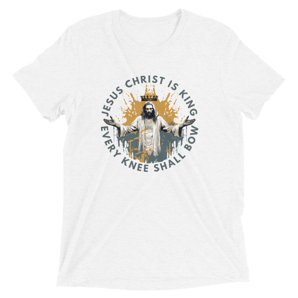 "Every Knee Shall Bow" Unisex Tri-Blend T-Shirt 3