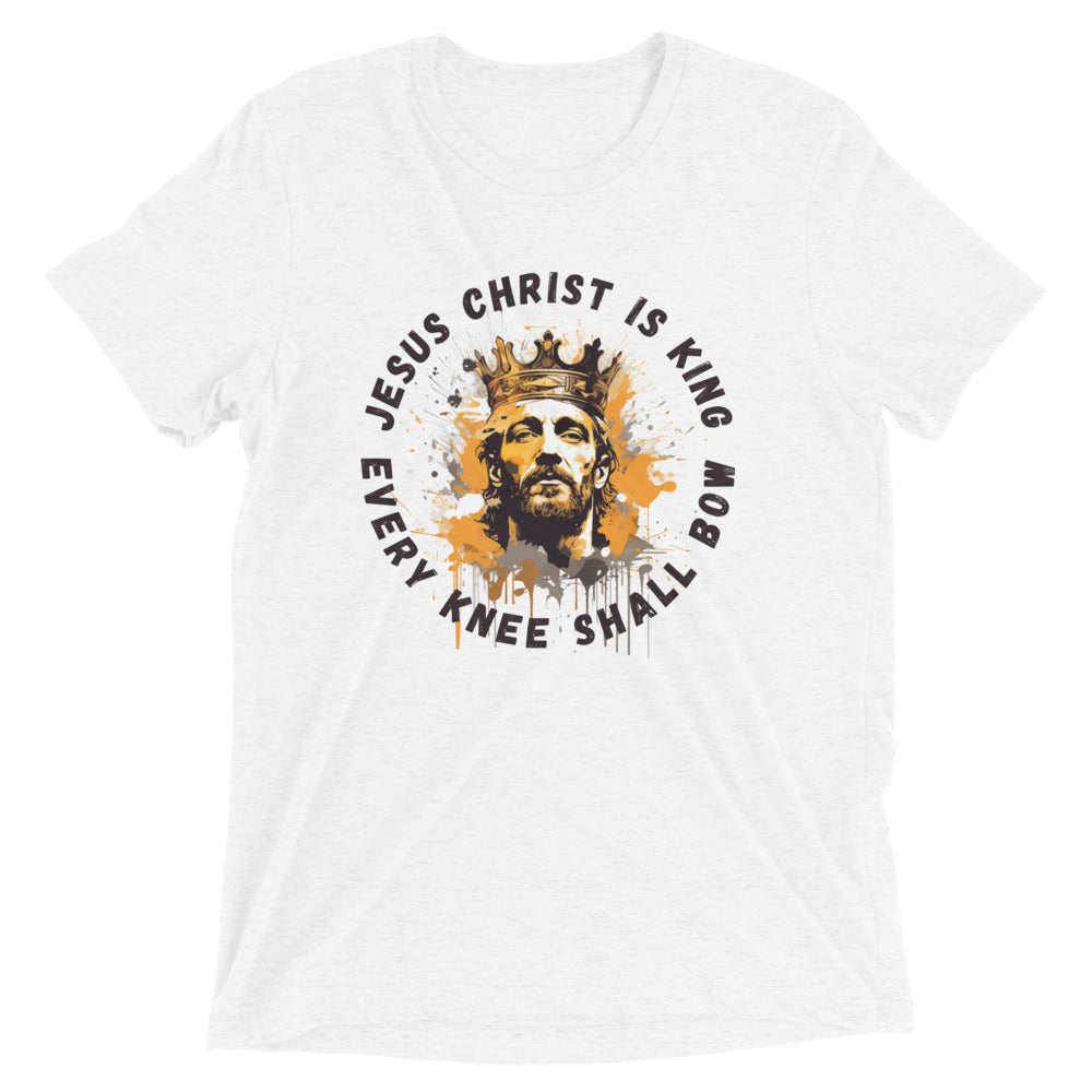 "Every Knee Shall Bow" Unisex Tri-Blend T-Shirt 4
