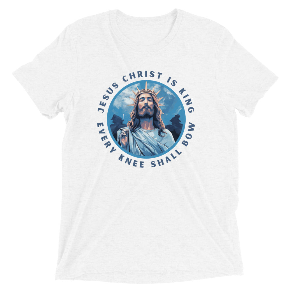 "Every Knee Shall Bow" Unisex Tri-Blend T-Shirt 1