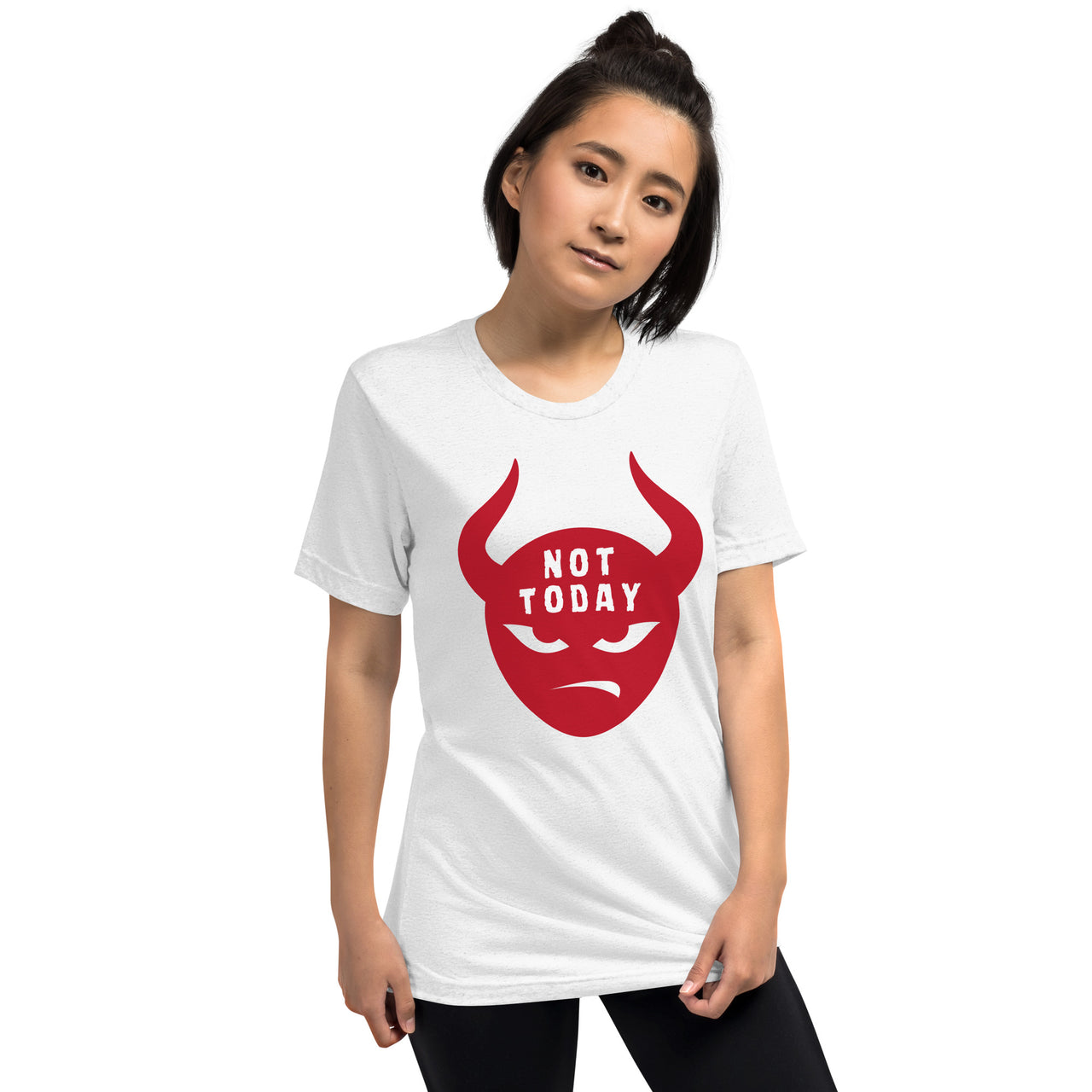 "Not Today Satan" Unisex Tri-Blend T-Shirt 9
