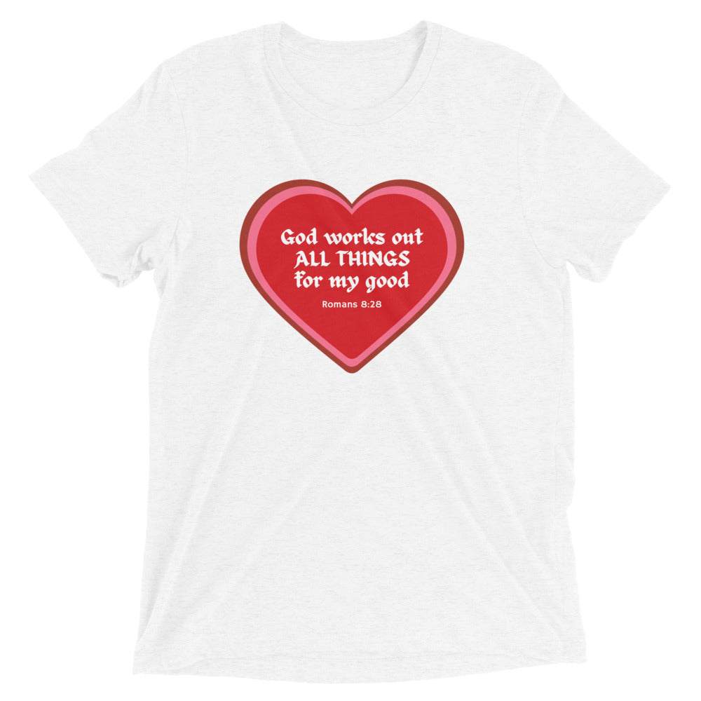 "All Things for my Good" Unisex Tri-Blend T-Shirt 4
