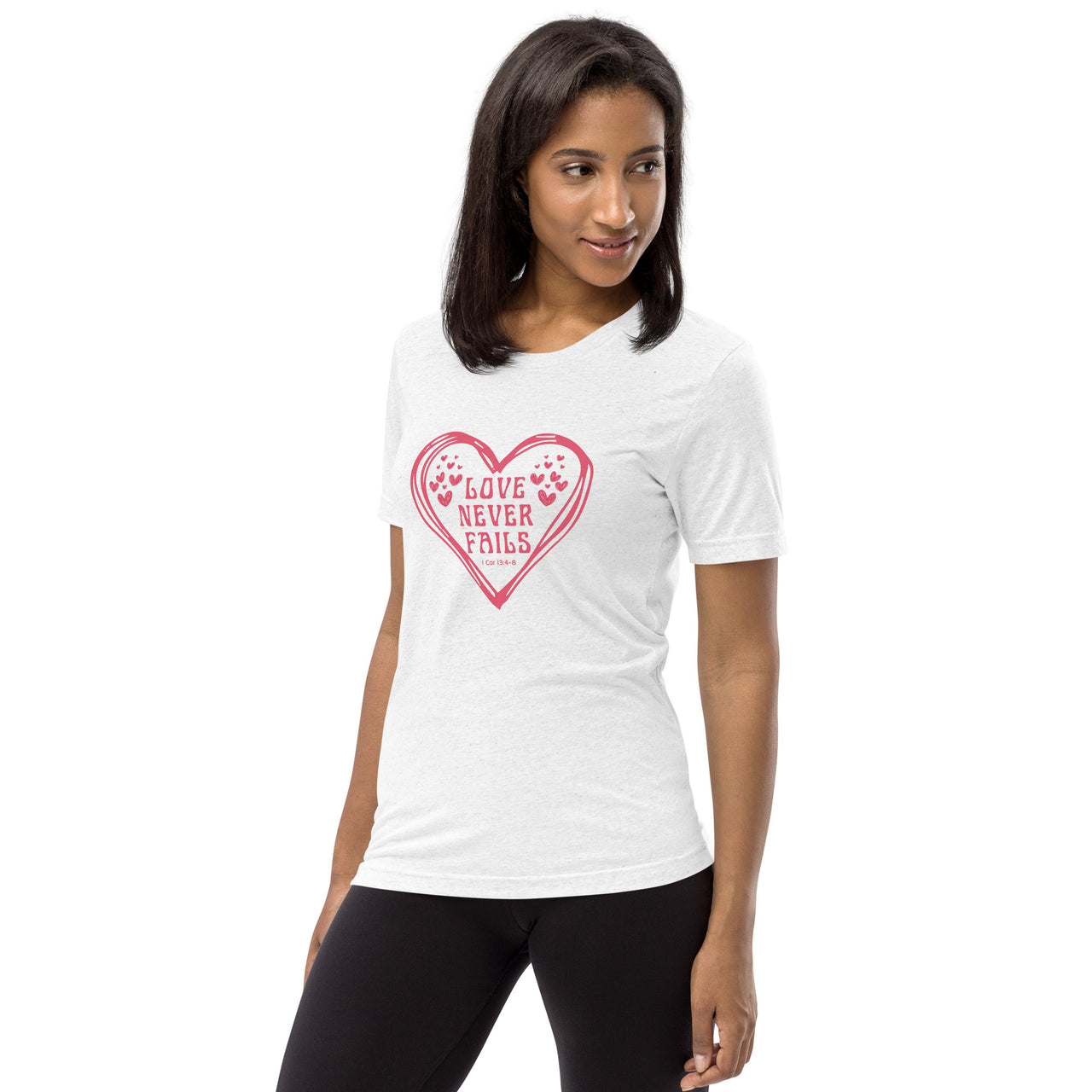 "Love Never Fails" Unisex Tri-Blend T-Shirt 11