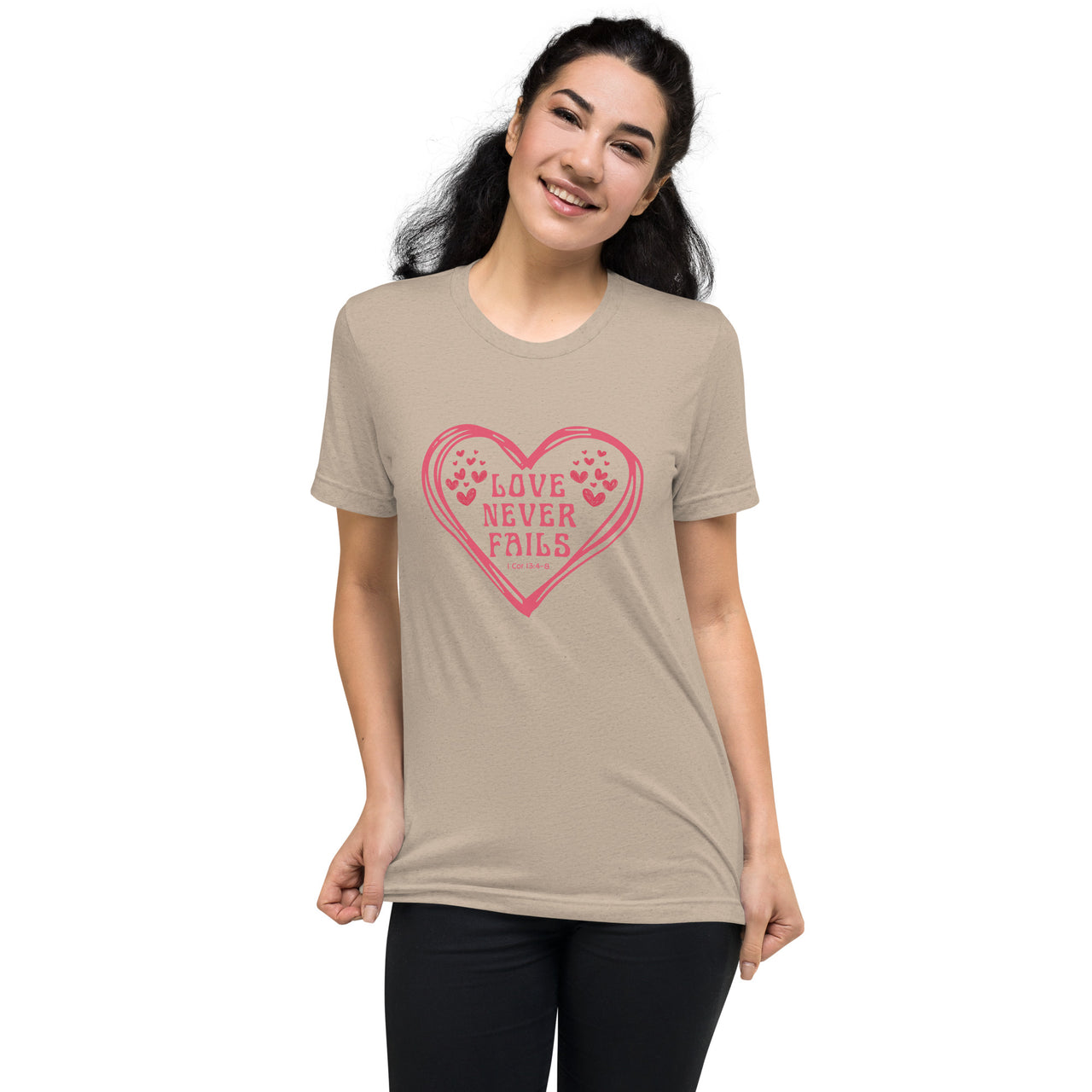 "Love Never Fails" Unisex Tri-Blend T-Shirt 11