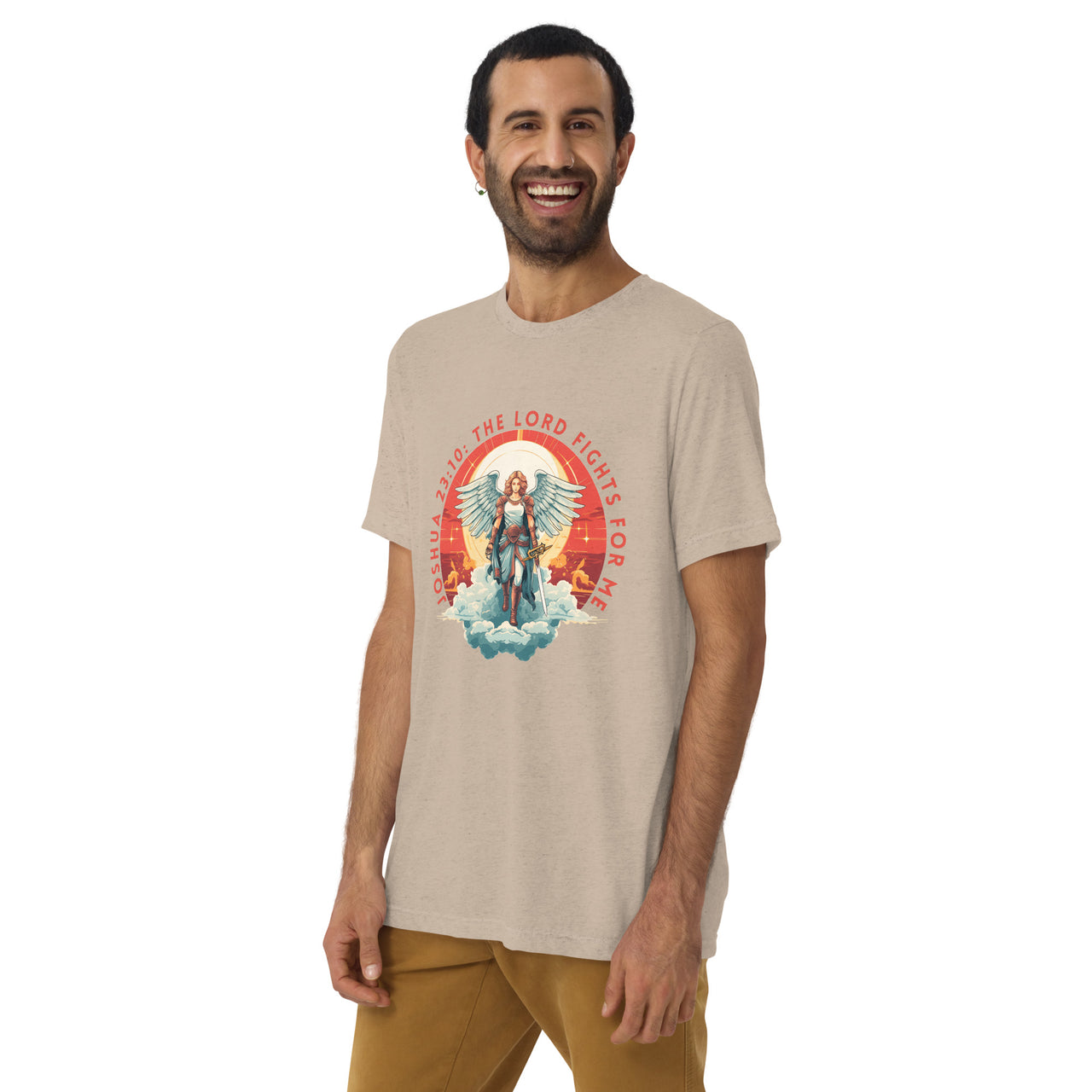 “The Lord Fights for Me” Unisex Tri-Blend T-Shirt 3