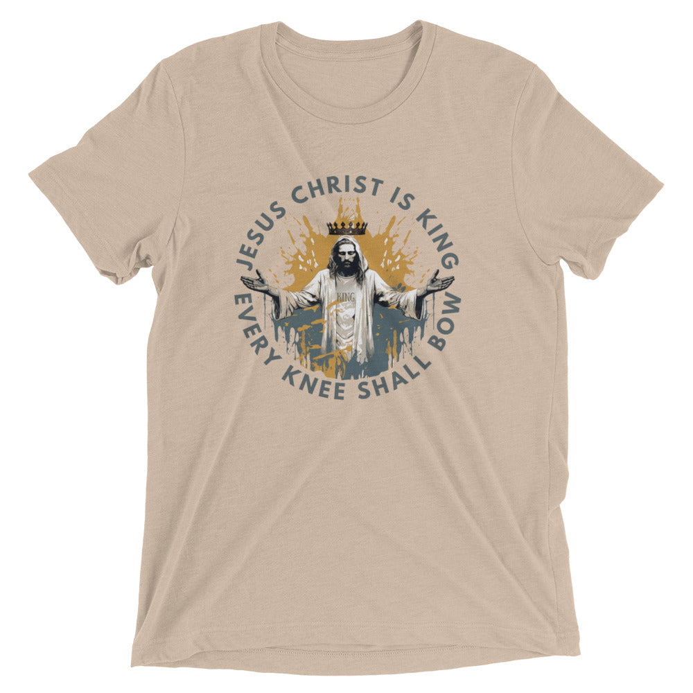 "Every Knee Shall Bow" Unisex Tri-Blend T-Shirt 3