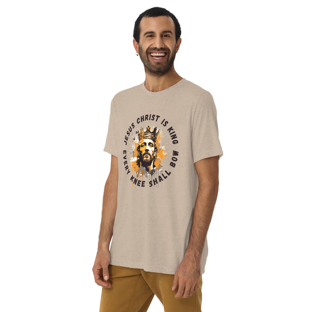 "Every Knee Shall Bow" Unisex Tri-Blend T-Shirt 4