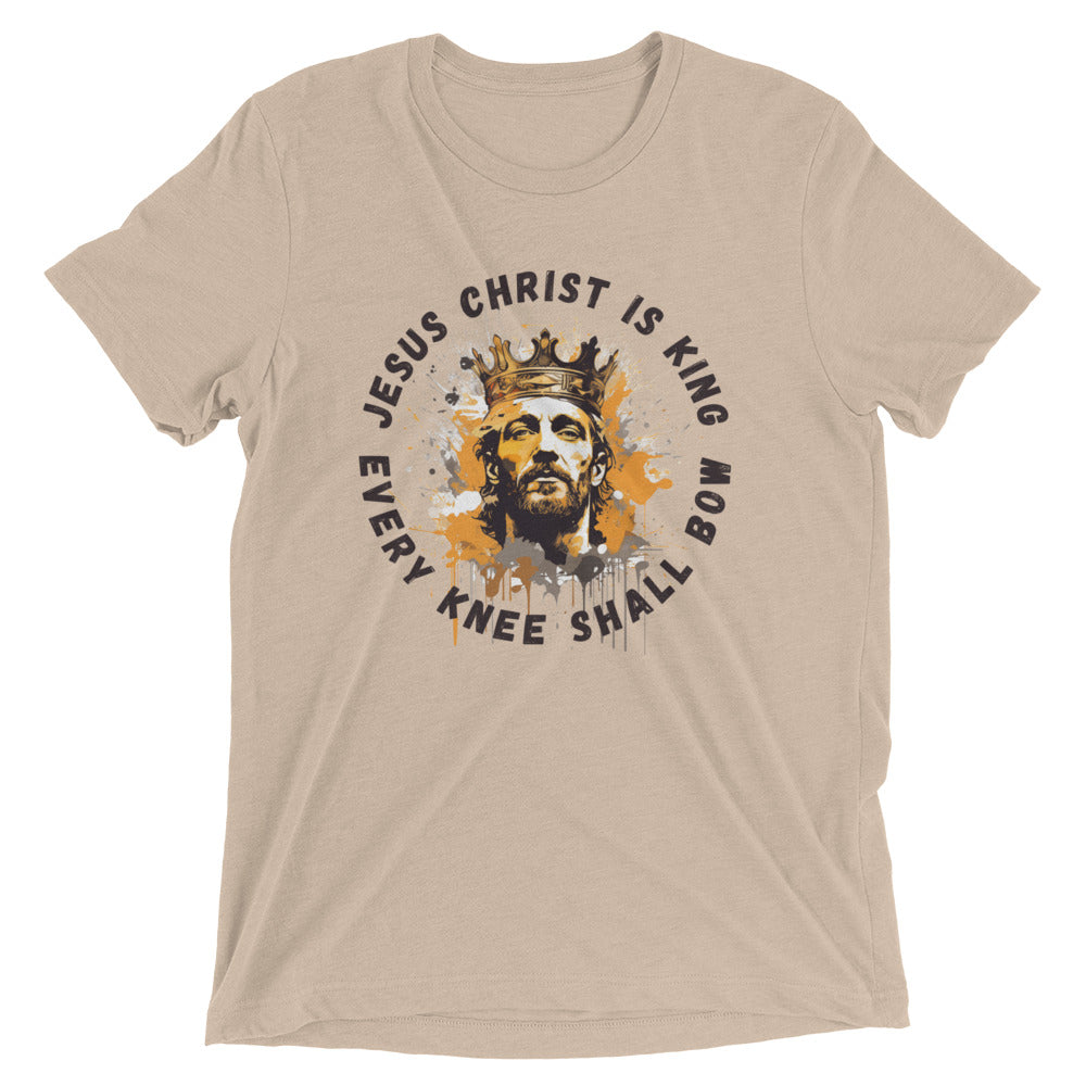 "Every Knee Shall Bow" Unisex Tri-Blend T-Shirt 4