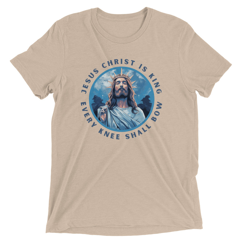 "Every Knee Shall Bow" Unisex Tri-Blend T-Shirt 1