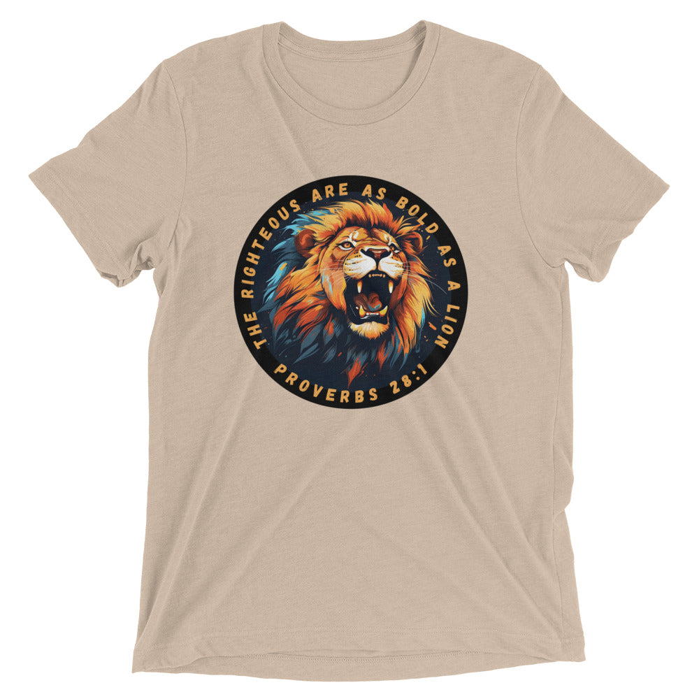“Bold as a Lion” Unisex Tri-Blend T-Shirt 1