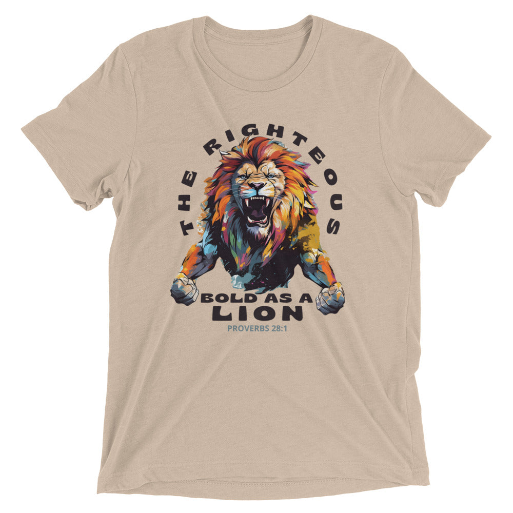 “Bold as a Lion” Unisex Tri-Blend T-Shirt 5