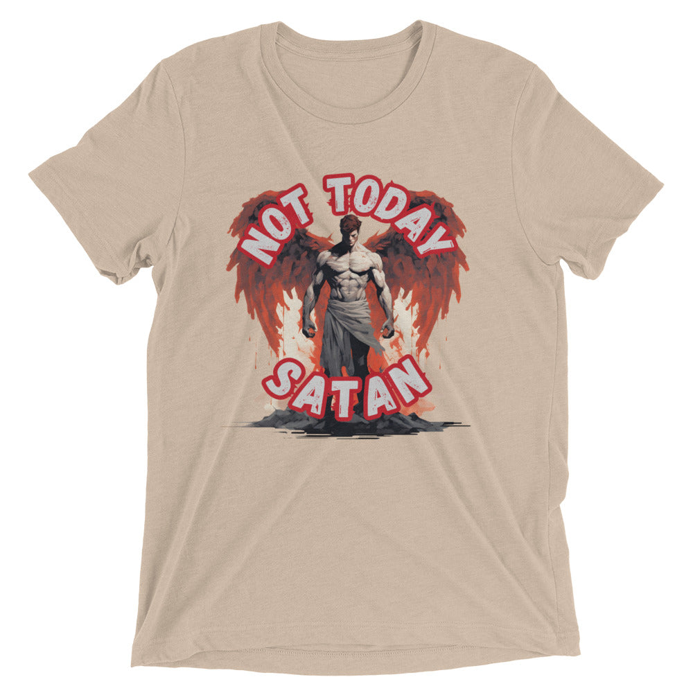 "Not Today Satan" Unisex Tri-Blend T-Shirt 1