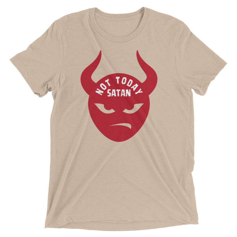"Not Today Satan" Unisex Tri-Blend T-Shirt 2