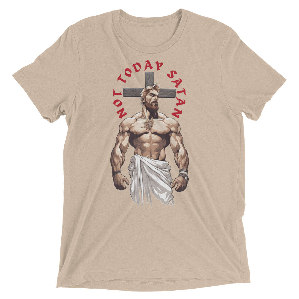 "Not Today Satan" Unisex Tri-Blend T-Shirt 3