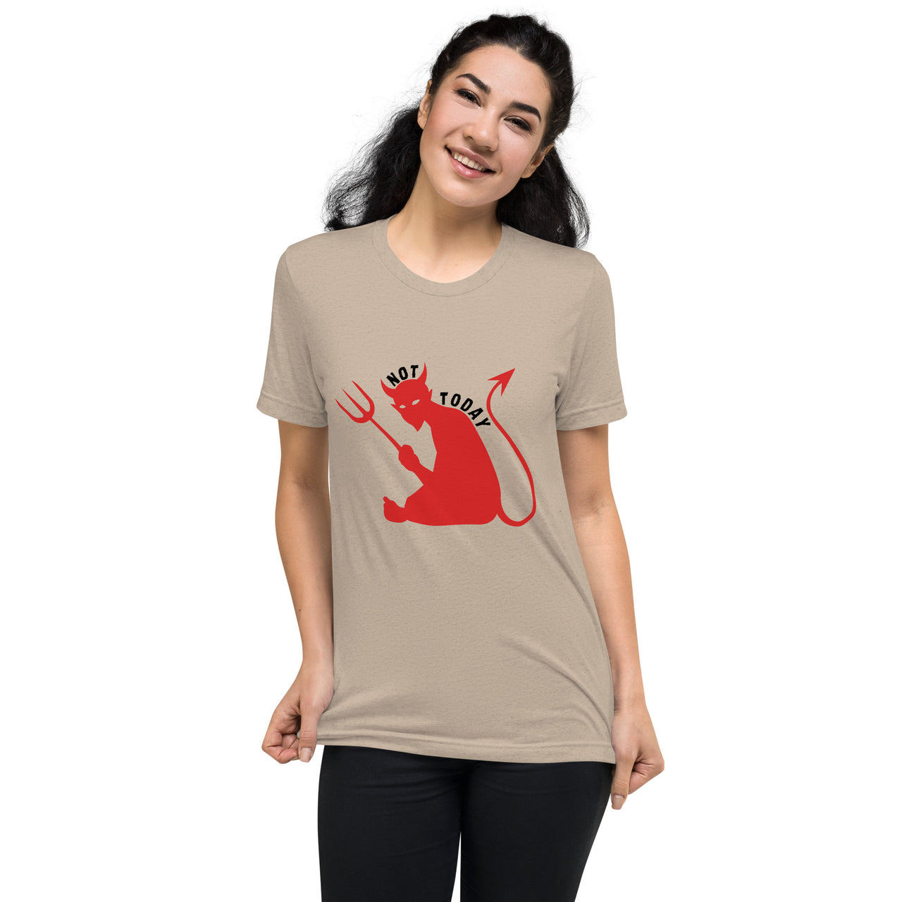 "Not Today Satan" Unisex Tri-Blend T-Shirt 10