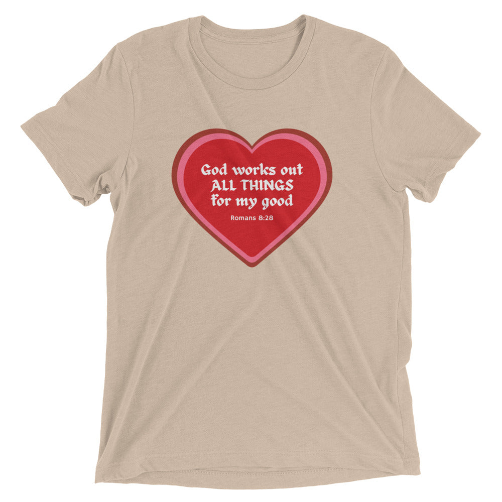 "All Things for my Good" Unisex Tri-Blend T-Shirt 4