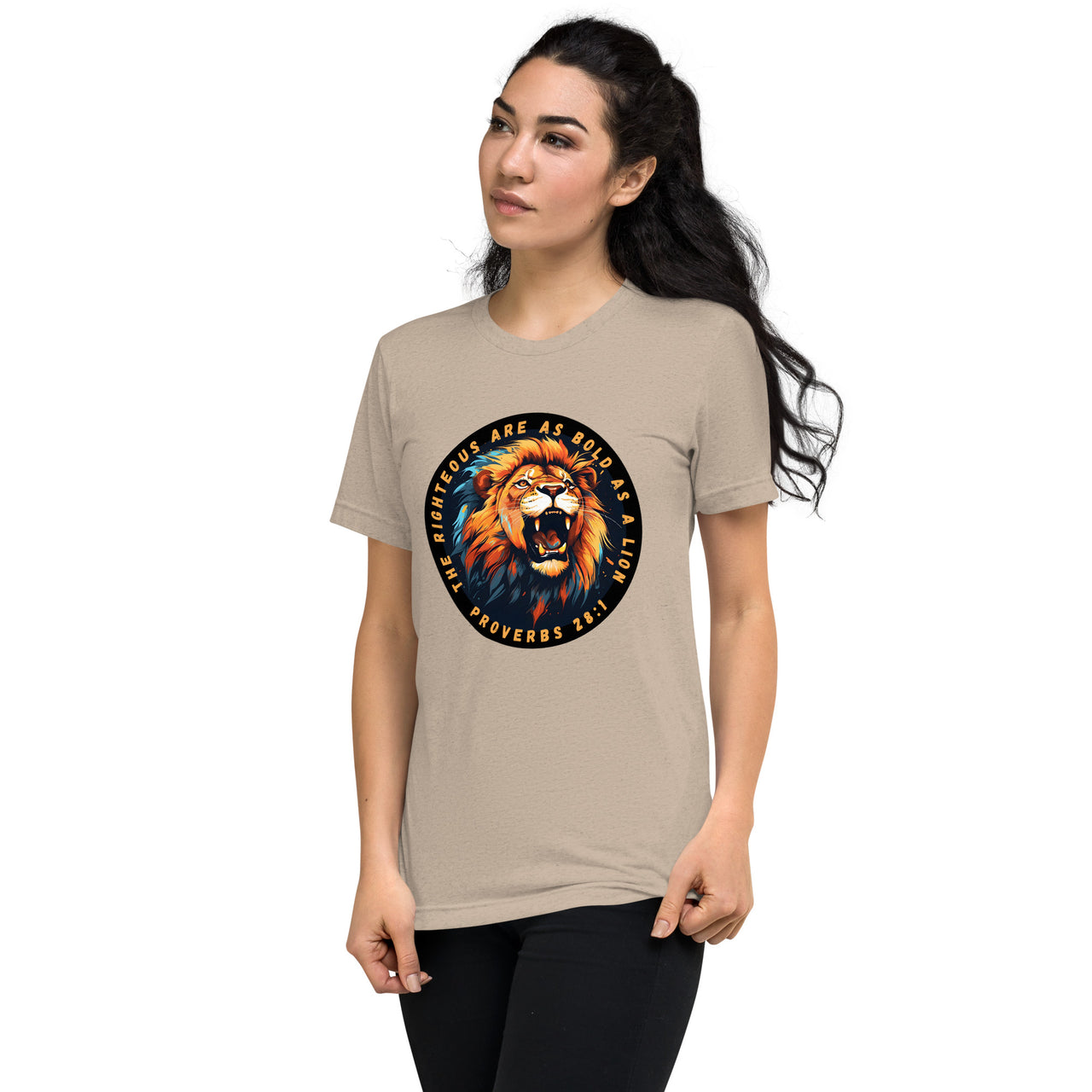 “Bold as a Lion” Unisex Tri-Blend T-Shirt 1