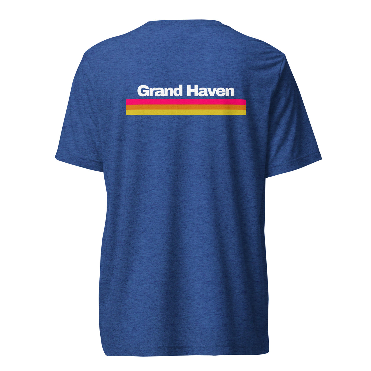 "Grand Haven Three Stripe" Unisex Tri-blend T-shirt