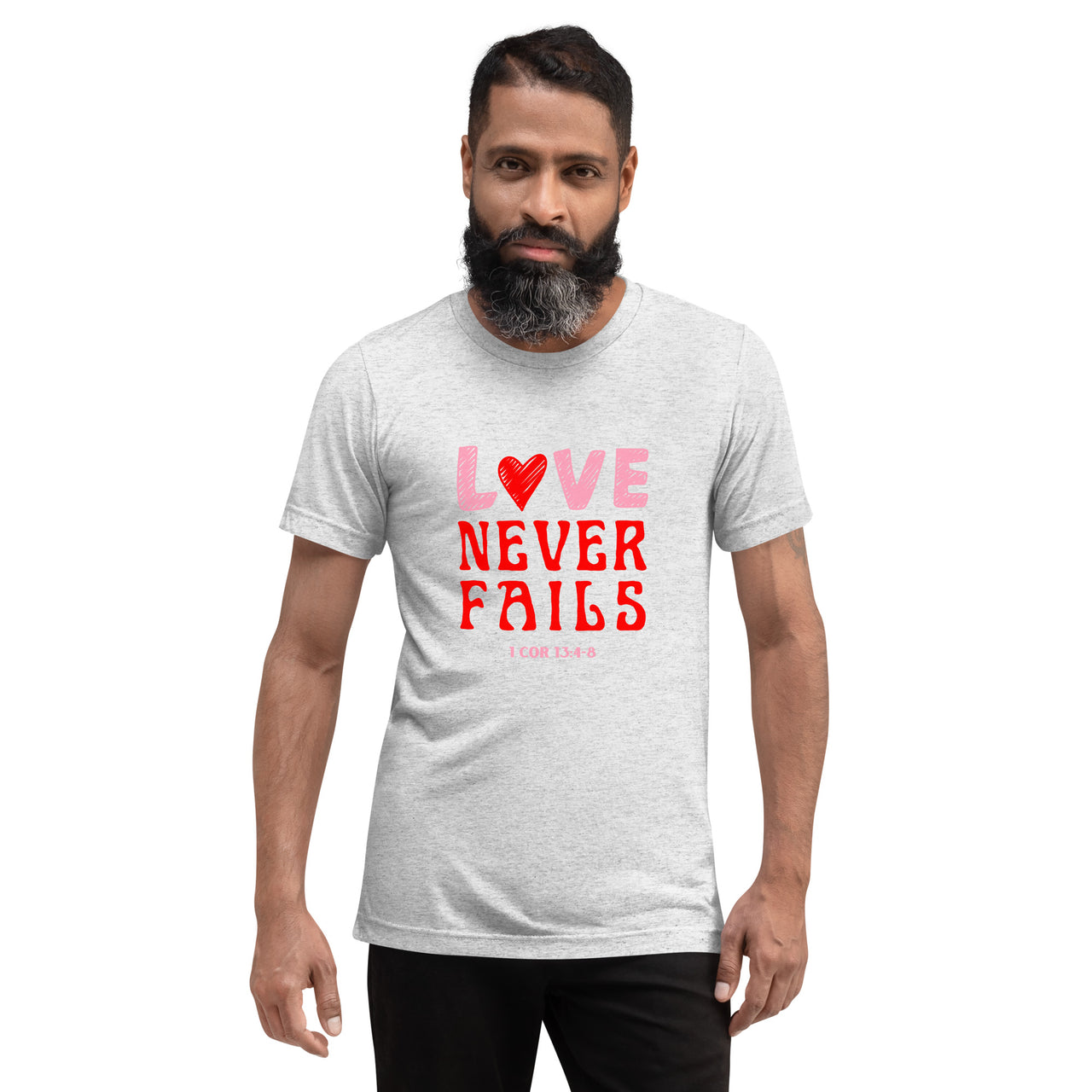 "Love Never Fails" Unisex Tri-Blend T-Shirt 10