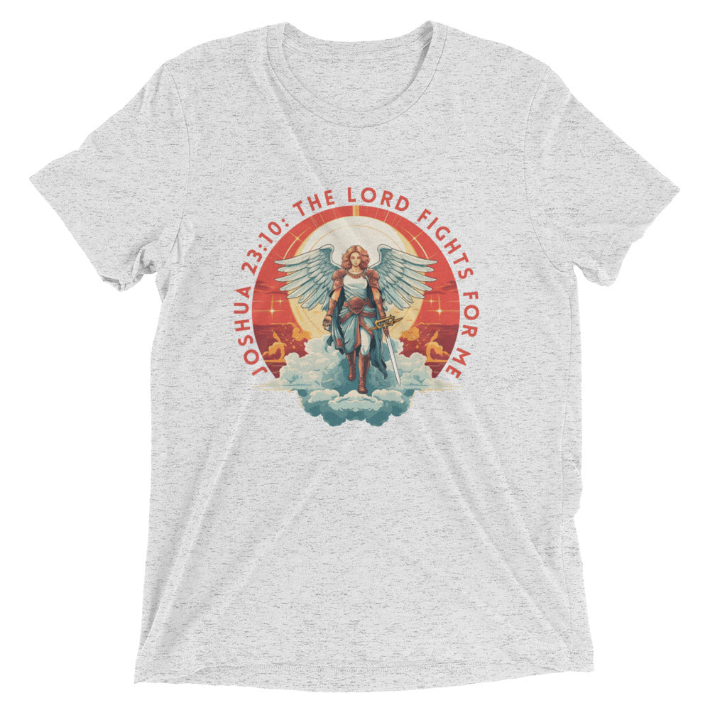 “The Lord Fights for Me” Unisex Tri-Blend T-Shirt 3