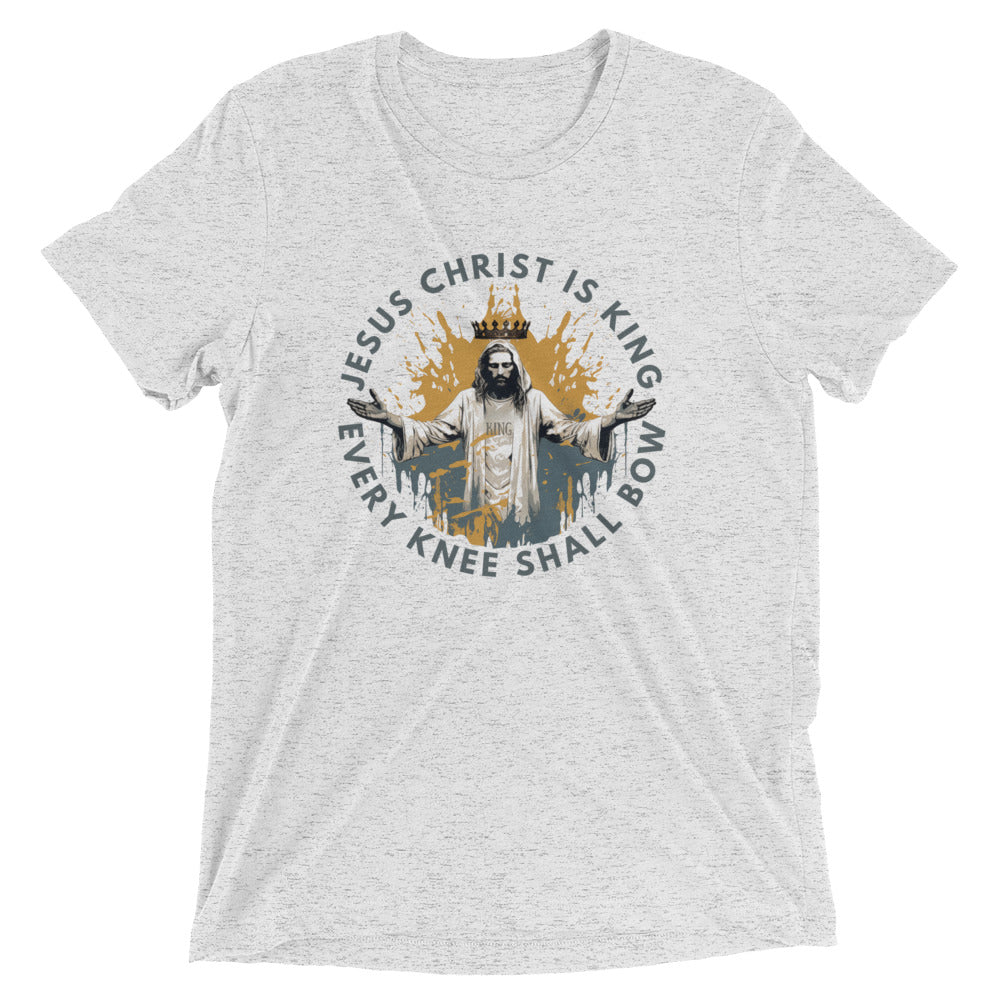 "Every Knee Shall Bow" Unisex Tri-Blend T-Shirt 3
