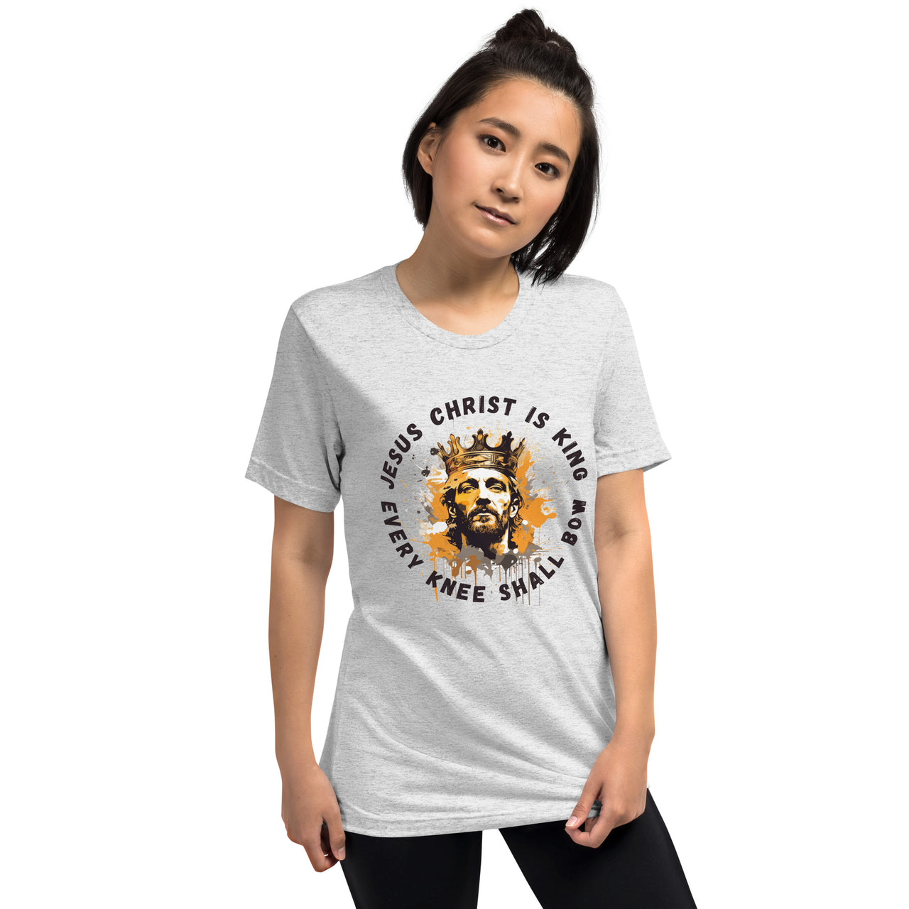 "Every Knee Shall Bow" Unisex Tri-Blend T-Shirt 4