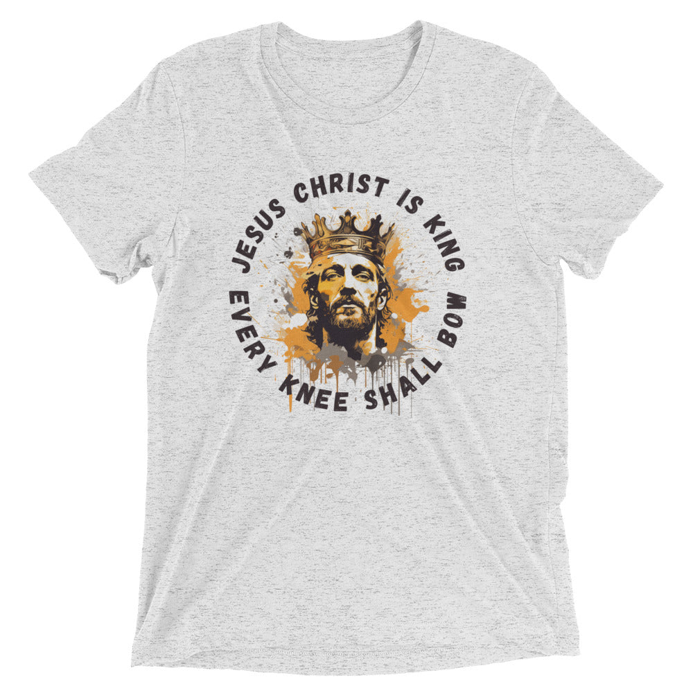"Every Knee Shall Bow" Unisex Tri-Blend T-Shirt 4