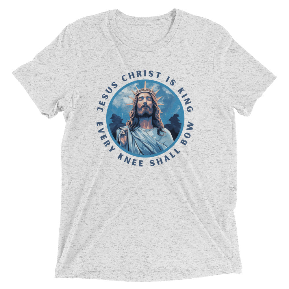 "Every Knee Shall Bow" Unisex Tri-Blend T-Shirt 1