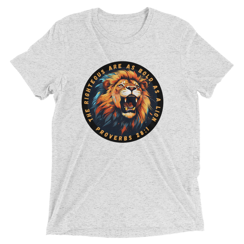 “Bold as a Lion” Unisex Tri-Blend T-Shirt 1