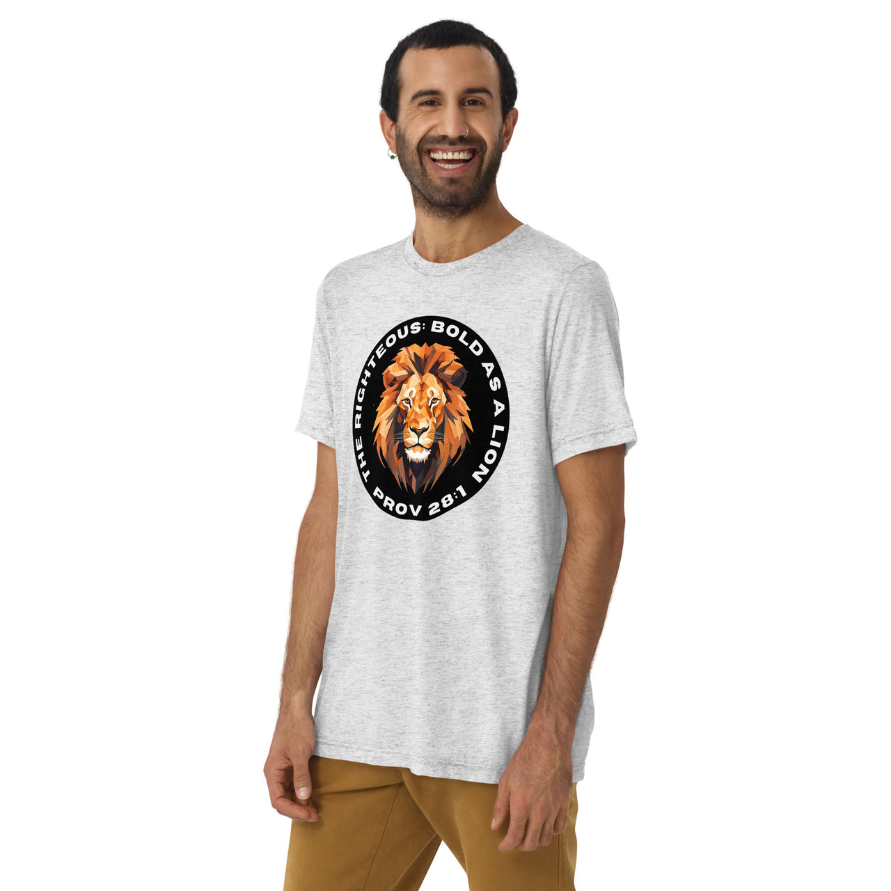 “Bold as a Lion” Unisex Tri-Blend T-Shirt 2