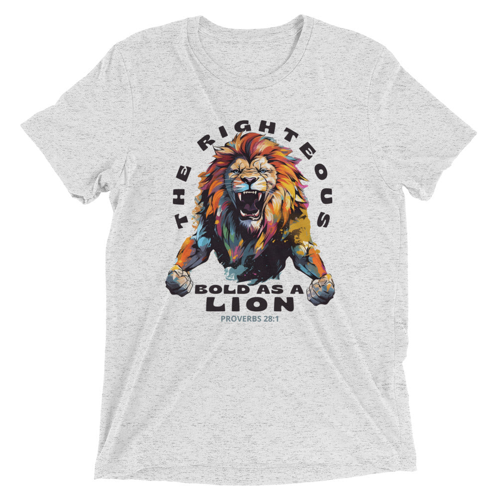“Bold as a Lion” Unisex Tri-Blend T-Shirt 5