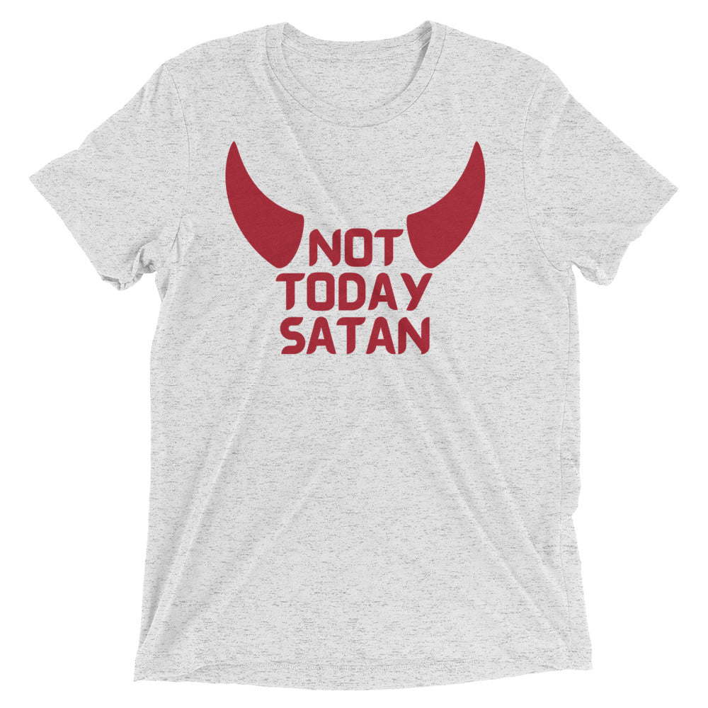 "Not Today Satan" Unisex Tri-Blend T-Shirt 5