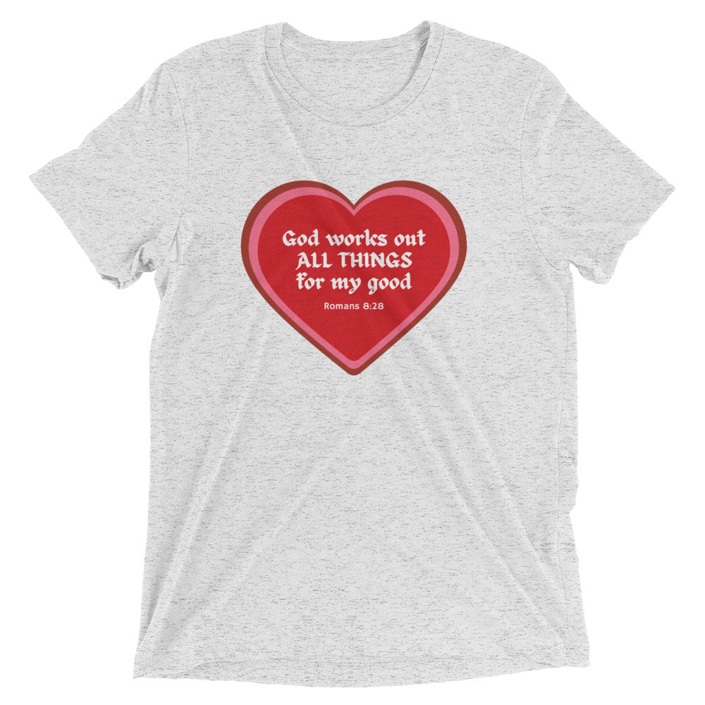 "All Things for my Good" Unisex Tri-Blend T-Shirt 4