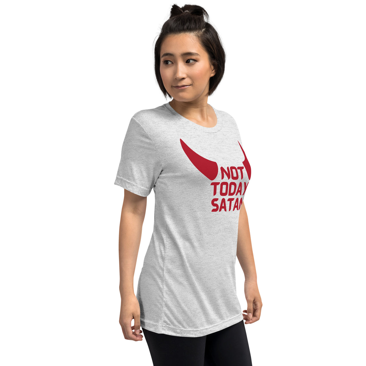 "Not Today Satan" Unisex Tri-Blend T-Shirt 5