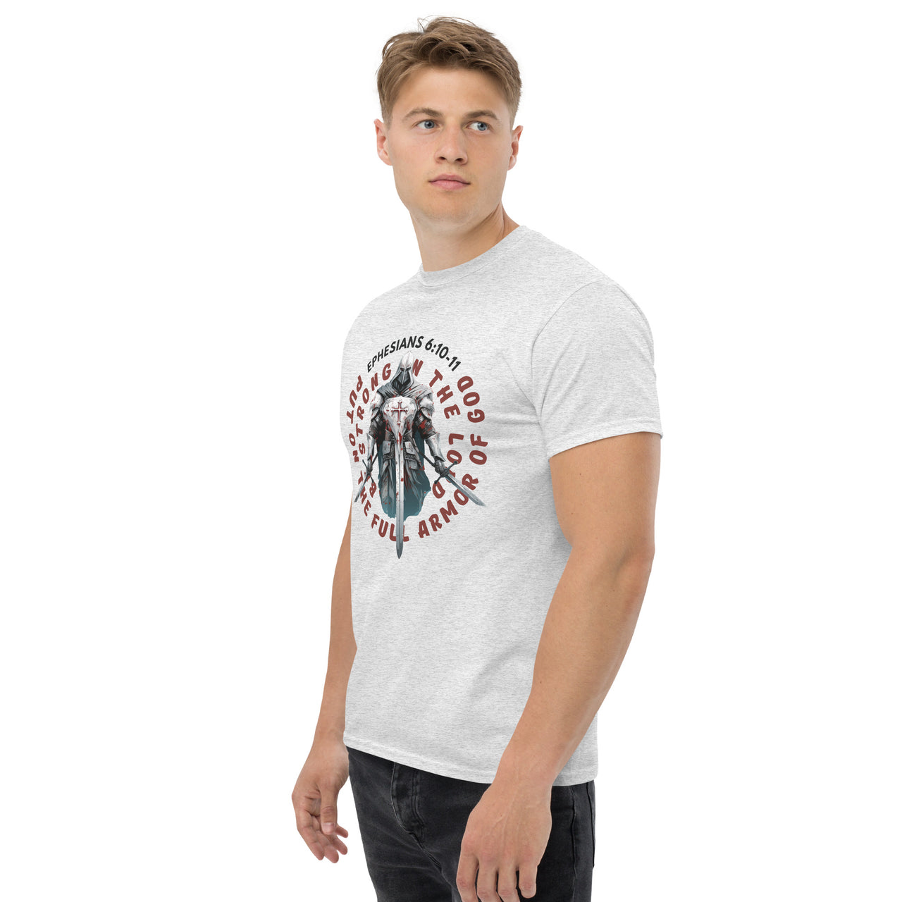 Ephesians 6-based, “Full Armor of God” Men's Classic T-Shirt 7 ...