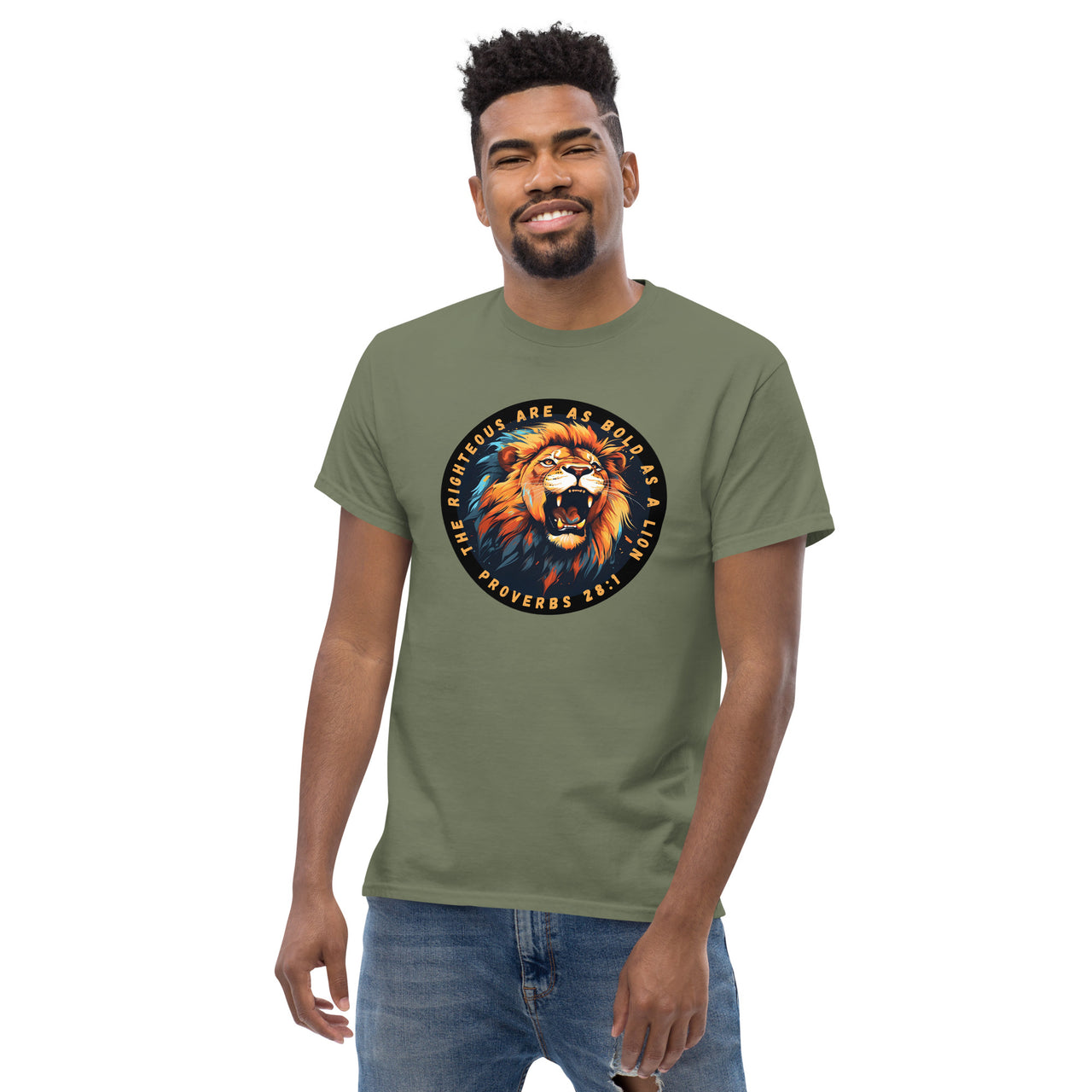 “Bold as a Lion” Men's Classic T-Shirt 1