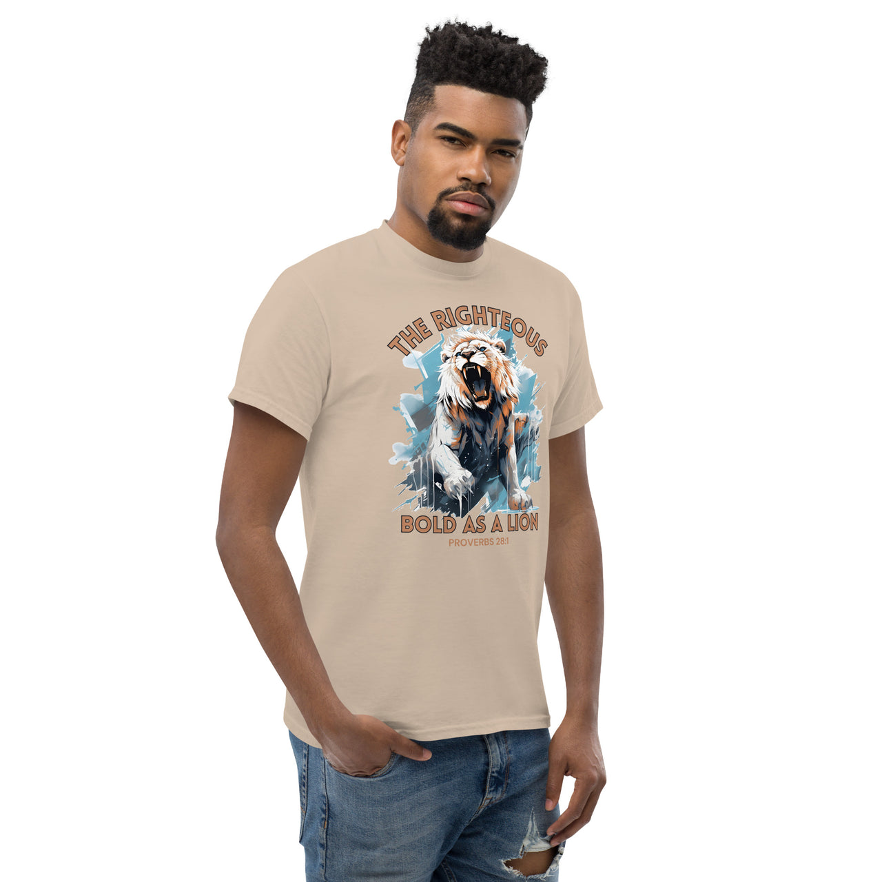 “Bold as a Lion” Men's Classic T-Shirt 4