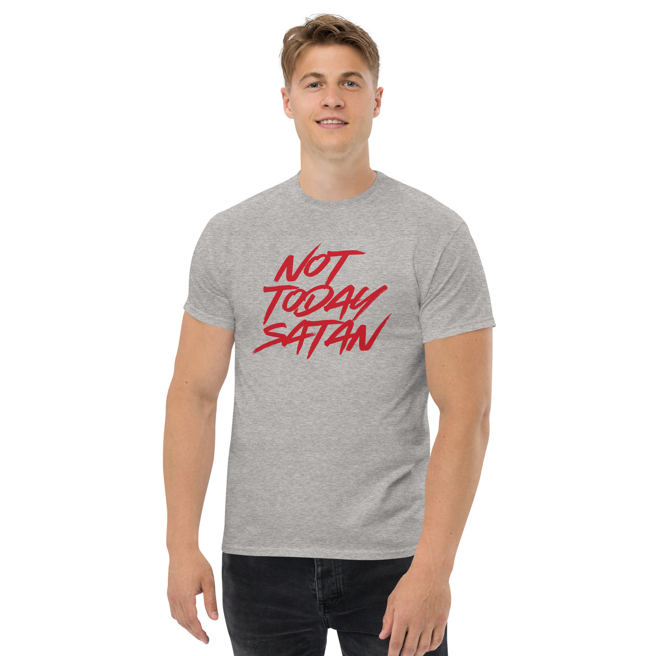 "Not Today Satan" Men's Classic T-Shirt 6