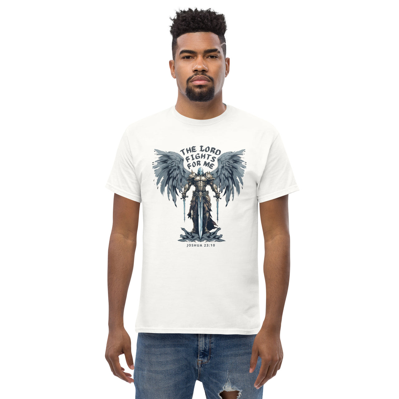 “The Lord Fights for Me” Men's Classic T-Shirt 4