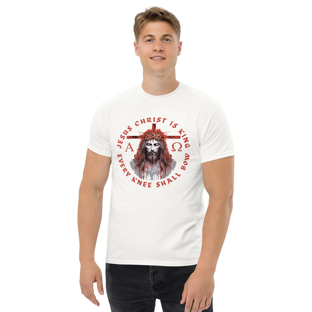 "Every Knee Shall Bow" Men's Classic T-Shirt 5