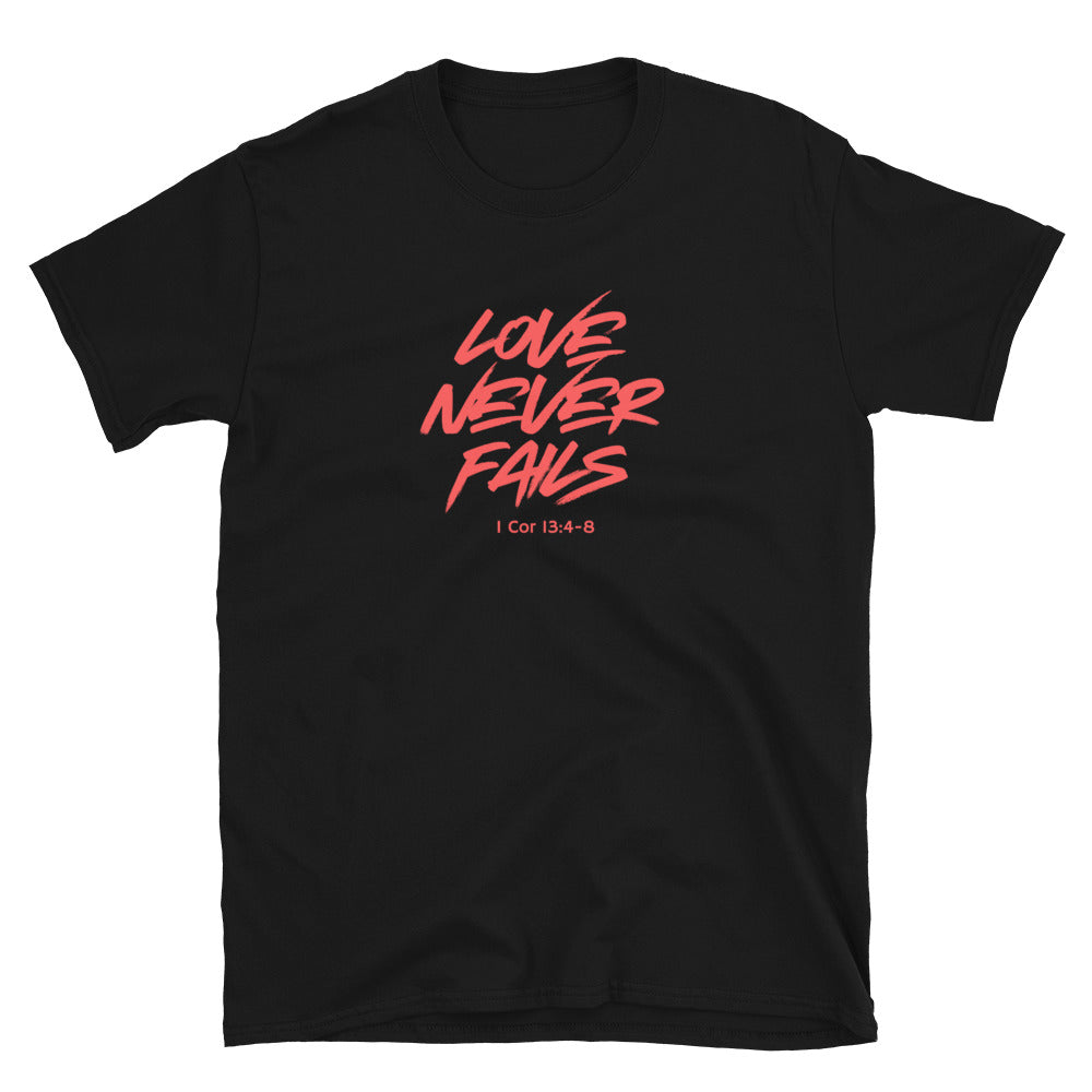 "Love Never Fails" Unisex Softstyle T-Shirt 17