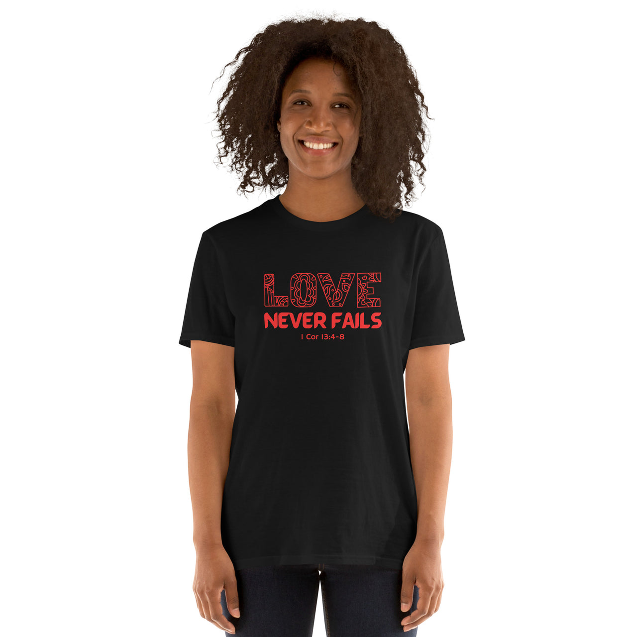 "Love Never Fails" Unisex Softstyle T-Shirt 18