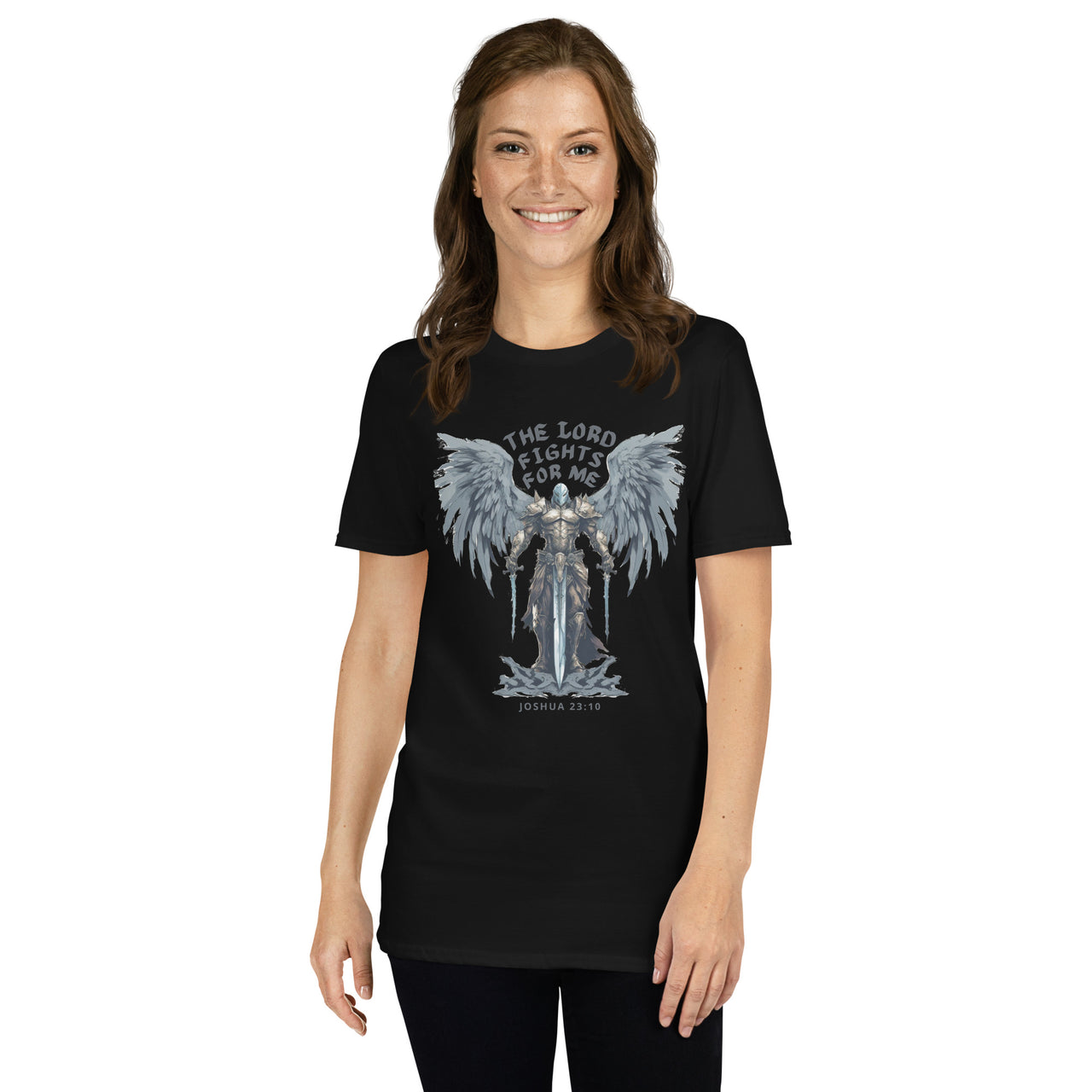 “The Lord Fights for Me”  Unisex Softstyle T-Shirt 4