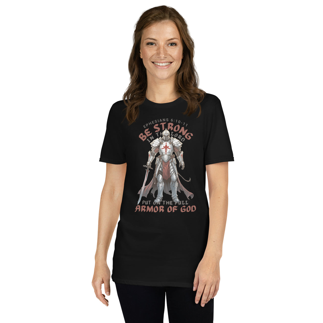 Ephesians 6-based, “Full Armor of God” Unisex Softstyle T-Shirt 5