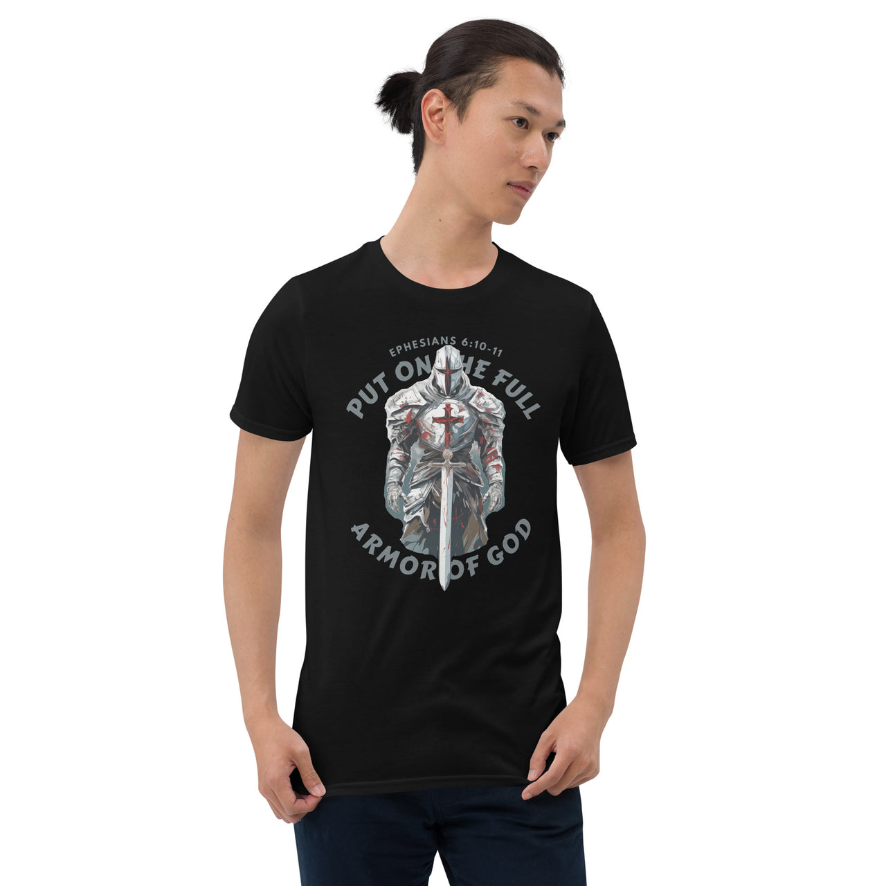 Ephesians 6-based, “Full Armor of God” Unisex Softstyle T-Shirt 4