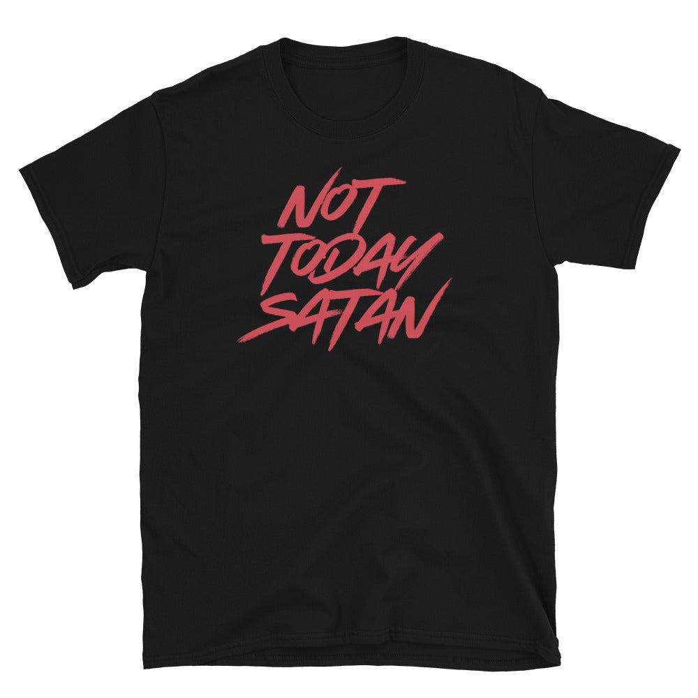 "Not Today Satan" Unisex Softstyle T-Shirt 6